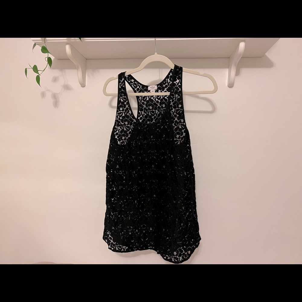 Wilfred Black Floral Razor Back Top - Aritzia